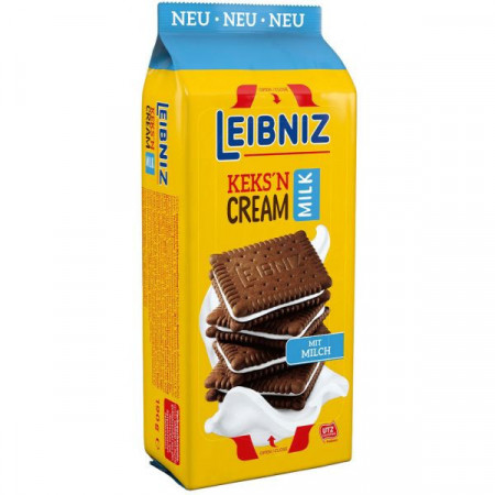 Leibniz Sandwich cu Biscuiti de Cacao si Umplutura de Crema de Lapte 190g