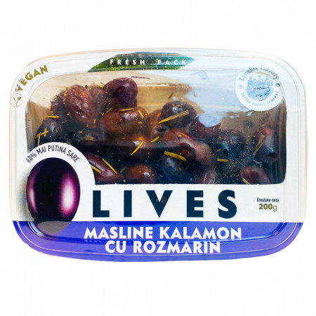 Lyrakis Masline Kalamon cu Rozmarin 200g