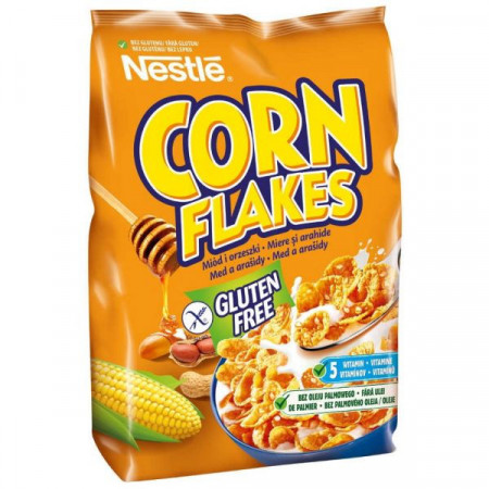 Nestle Corn Flakes Fulgi de Porumb cu Miere si Arahide fara Gluten 450g