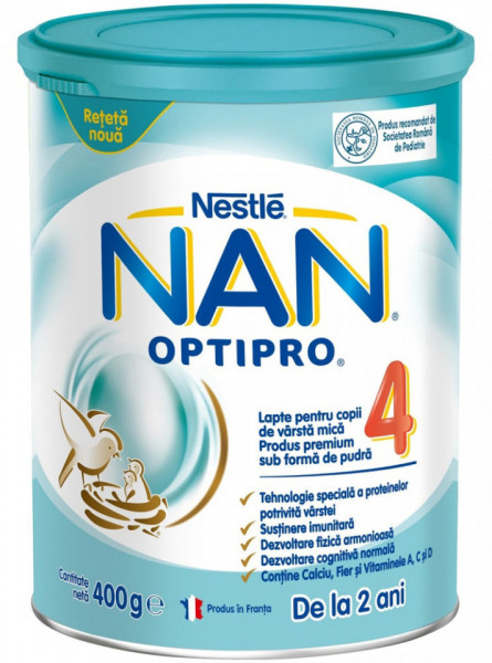 Nestle Nan Opti Pro 4 Lapte Praf 2+ ani 400g
