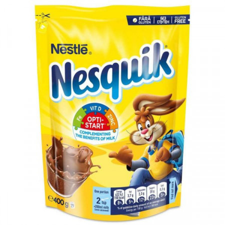 Nestle Nesquik Cacao instant cu Vitamine si Minerale Plus 400g