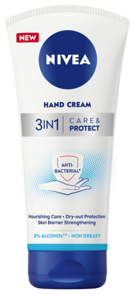 Nivea Hand Cream 3in1 Care & Protect Crema de Maini cu Efect Anti-bacterian 75ml