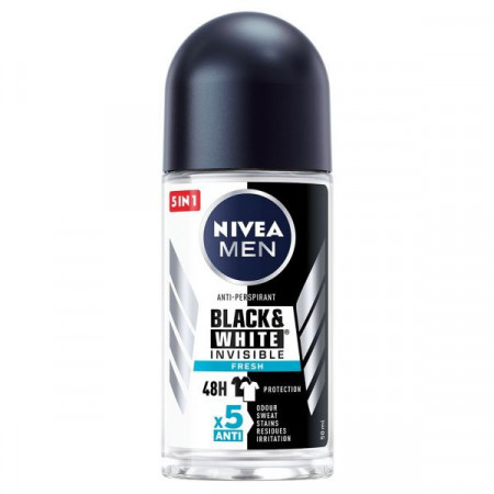 Nivea Men Black&White Invisible Fresh Deodorant Roll-On 50ml