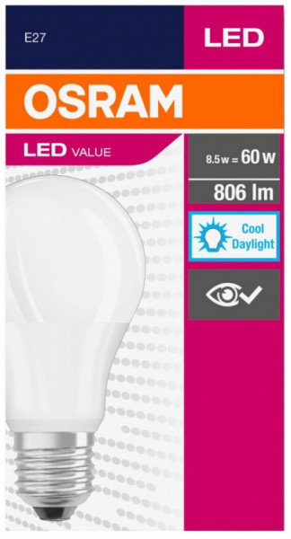 Osram Bec cu Led Alb Rece E27 8.5w