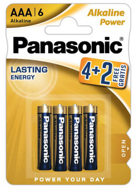 Panasonic Baterii Alkaline Lasting Energy AA LR6 4+2 Gratis