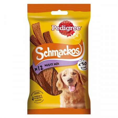 Pedigree Schmackos Recompense pentru Caini cu Omega 6 si Vitamina E 12buc 86g