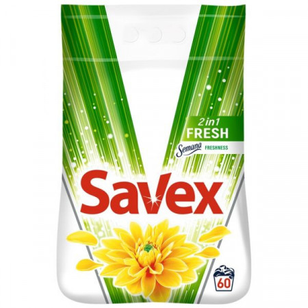 Savex Detergent de Rufe Pudra Automat 2in1 Fresh pentru 60 Spalari 6kg