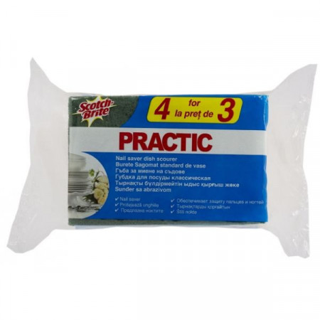 Scotch-Brite Practic Burete Sagomat Standard de Vase 4bucati