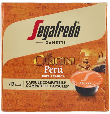 Segafredo Le Origini Peru Amestec de Cafea Prajita si Macinata in Capsule 10 buc x 7.5g