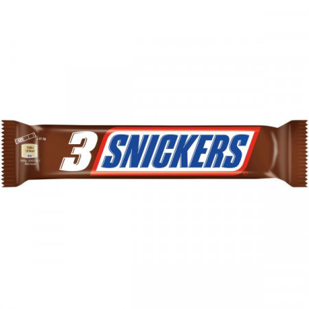Snickers Trio Baton de Ciocolata cu Lapte si Arahide 112.5g