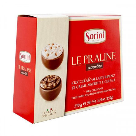 Sorini Praline de Ciocolata Asortate cu Crema si Cereale 150g