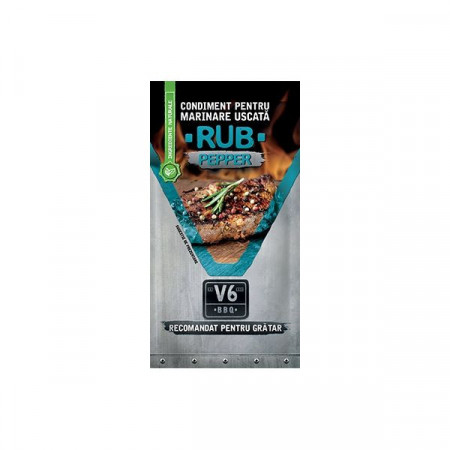 V6Bbq Condiment pentru Marinare Uscata Rub cu Piper 40g