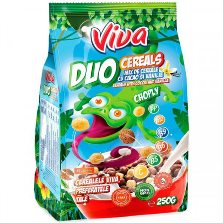 Viva Duo Cereals Mix de Cereale cu Cacao si Vanilie 250g