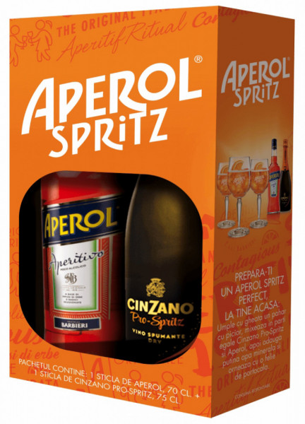 Aperol Set Aperitiv 700ml + Cinzano Vin Spumant Pro-Spritz 750ml