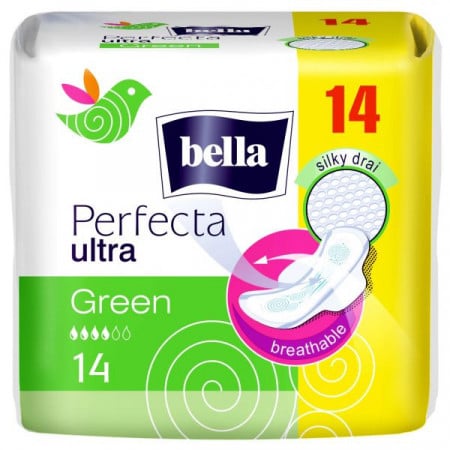 Bella Absorbante Perfecta Slim Green Silky Drai 14bucati
