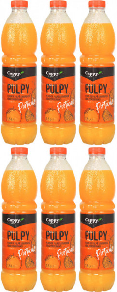 Cappy Pulpy Bautura Racoritoare Necarbogazoasa de Portocale 6 buc x 1.5L