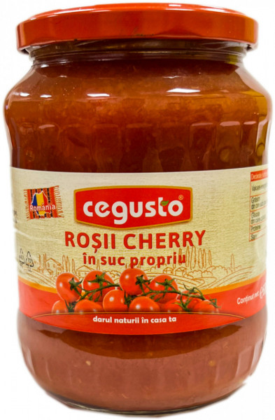 Cegusto Rosii Cherry In Suc Propriu 680g