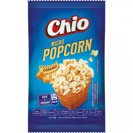 Chio Popcorn pentru Microunde cu Aroma de Caramel 90g
