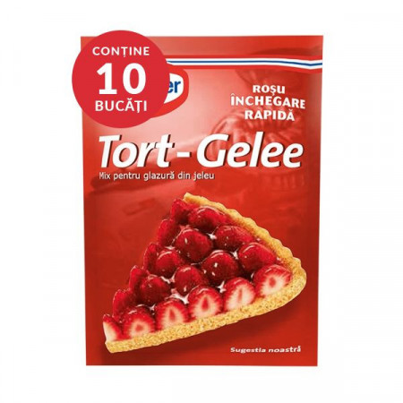 Dr.Oetker Mix pentru Glazura din Jeleu Rosu 10bucati x 7g