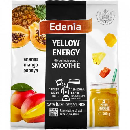 Edenia Yellow Energy Mix de Fructe pentru Smoothie 500g