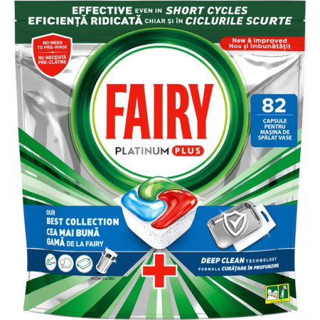Fairy Platinum Plus Capsule pentru Masina Automat de Spalat Vase pentru 82 Spalari 1272g