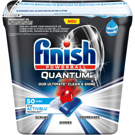 Finish Powerball Quantum Ultimate Detergent pentru Masina de Spalat Vase 50 tablete