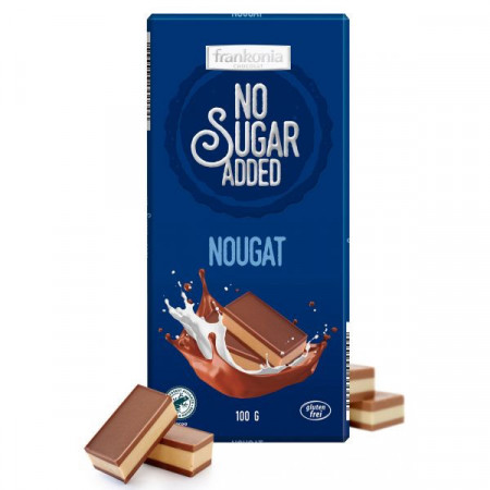 Frankonia Ciocolata cu Nougat fara Zahar fara Gluten 100g