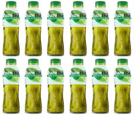 Fuzetea Bautura Racoritoare Necarbogazoasa cu Extract de Ceai Verde si Suc de Lamaie Verde si Extract de Menta 12 buc x 500ML