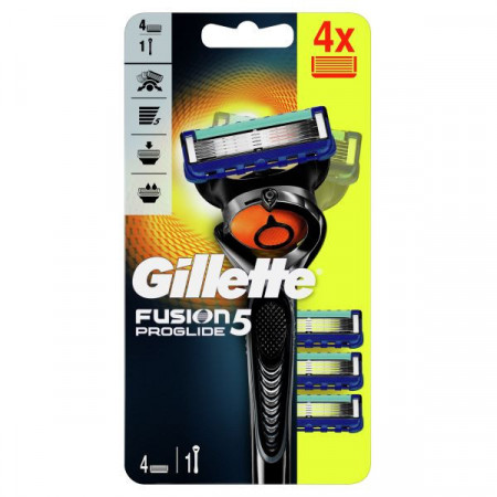 Gillette Fusion 5 Proglide Aparat de Ras cu 4 Rezerve