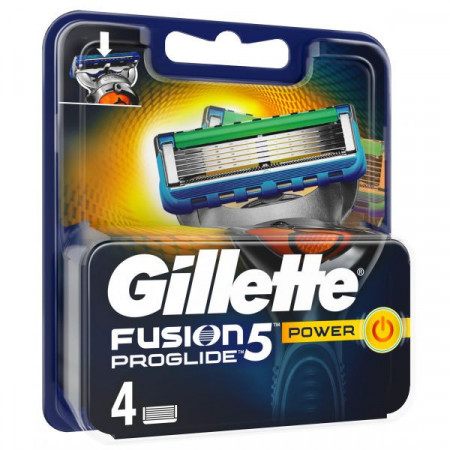 Gillette Fusion 5 Proglide Power Rezerve pentru Aparat de Ras 4bucati