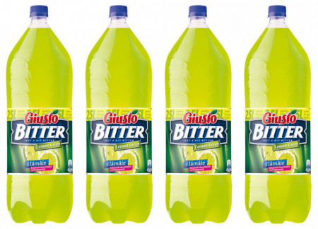 Giusto Bitter Bautura Racoritoare Carbogazoasa cu Lamaie Verde 4 buc x 2.5L