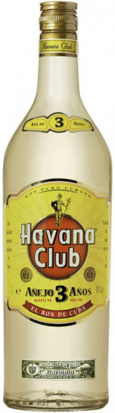 Havana Club Rom Anejo Blanco 3 Ani 40% Alcool 1L