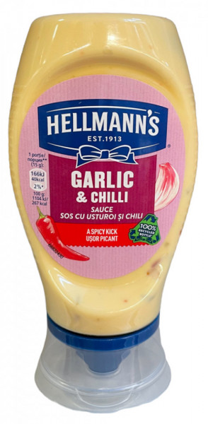 Hellmann's Sos Usor Picant cu Usturoi si Chili 256g