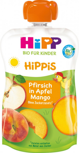 Hipp Organic Piure de Fructe Mar Mango cu Piersica 100g