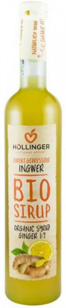Hollinger Sirop Organic Bio cu Aroma de Ghimbir si Lamaie 500ML