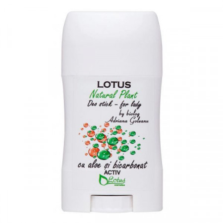 Lotus Natural Plant Activ for Lady Deodorant Stick cu Aloe si Bicarbonat 40ml