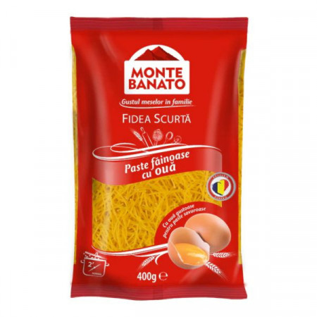 Monte Banato Fidea Scurta Paste Fainoase cu Oua 400g