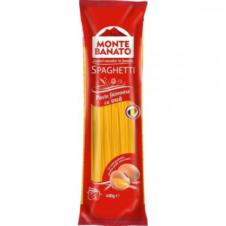 Monte Banato Spaghetti Paste Fainoase cu Ou 400g