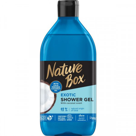Nature Box Gel de Dus cu Ulei de Cocos 100% presat la rece 385ml