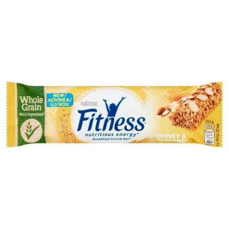 Nestle Fitness Baton de Cereale cu Miere si Migdale 23.5g