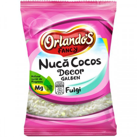 Orlando's Fancy Fulgi de Nuca de Cocos Decor Galben 100g