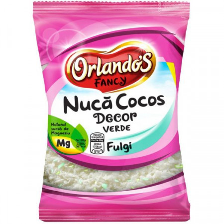 Orlando's Fancy Fulgi de Nuca de Cocos Decor Verde 100g