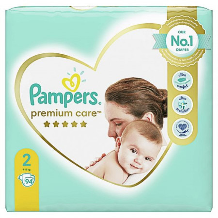 Pampers Premium Care Marimea 2 Scutece pentru Copii 4-8kg 96bucati