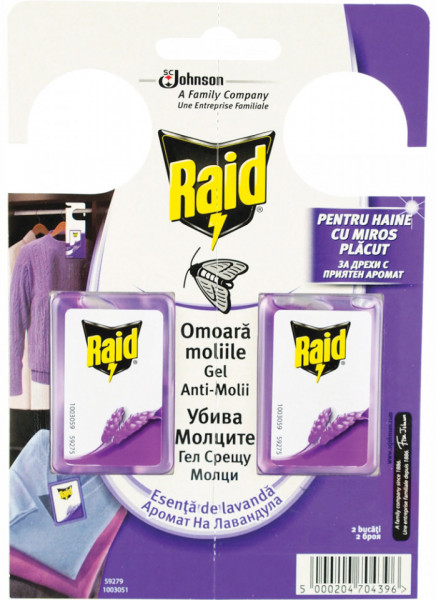 Raid Gel Antimolii cu Lavanda 2 buc x 3g