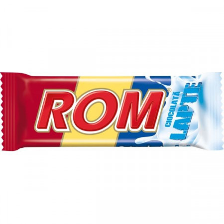 Rom Autentic Baton de Ciocolata cu Lapte 30g