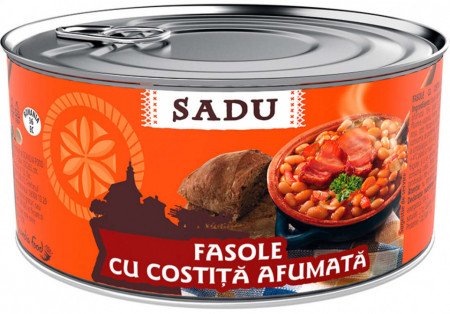 Sadu Fasole cu Costita Afumata 400g