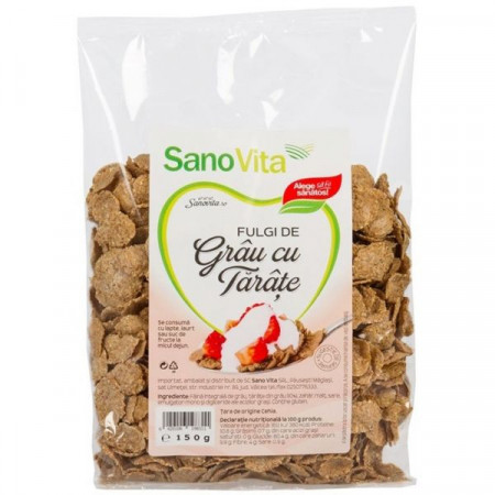 Sano Vita Fulgi de Grau cu Tarate 150g