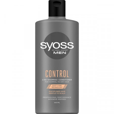 Syoss Men Control Sampon pentru Par Normal spre Uscat 440ml
