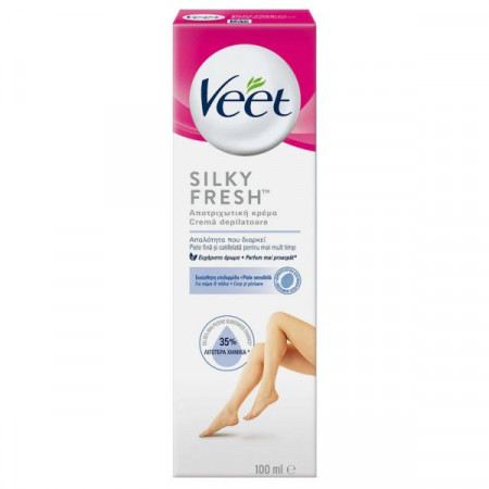Veet Silky Fresh Crema Depilatoare pentru Piele Sensibila 100ml