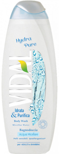 Vidal Hydra Pure Gel de Dus Crema cu Apa Micelara 500ml